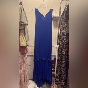 Boutique Royal Blue Large Maxi Dress, no signs of wear.